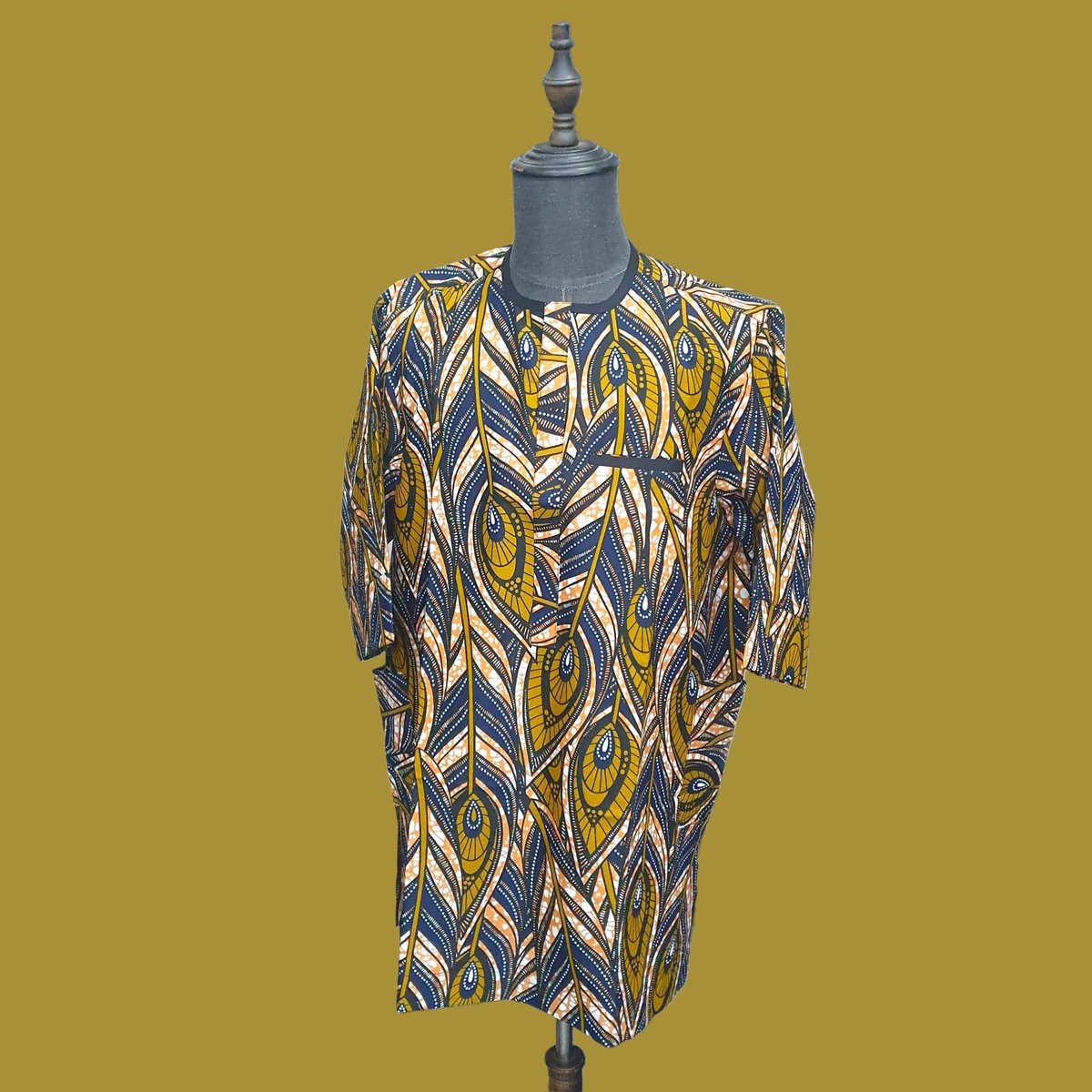 Qollars's tweet image. Qollars Peacock Feather Print Kaftan 🦚 

#lookfresh😎