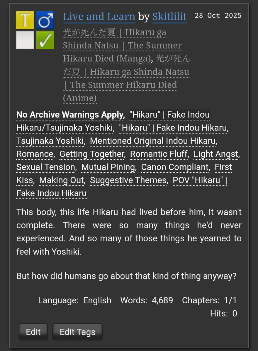 We out here expandin horizons... I finally wrote for Yoshikaru! 🎉🎉🎉