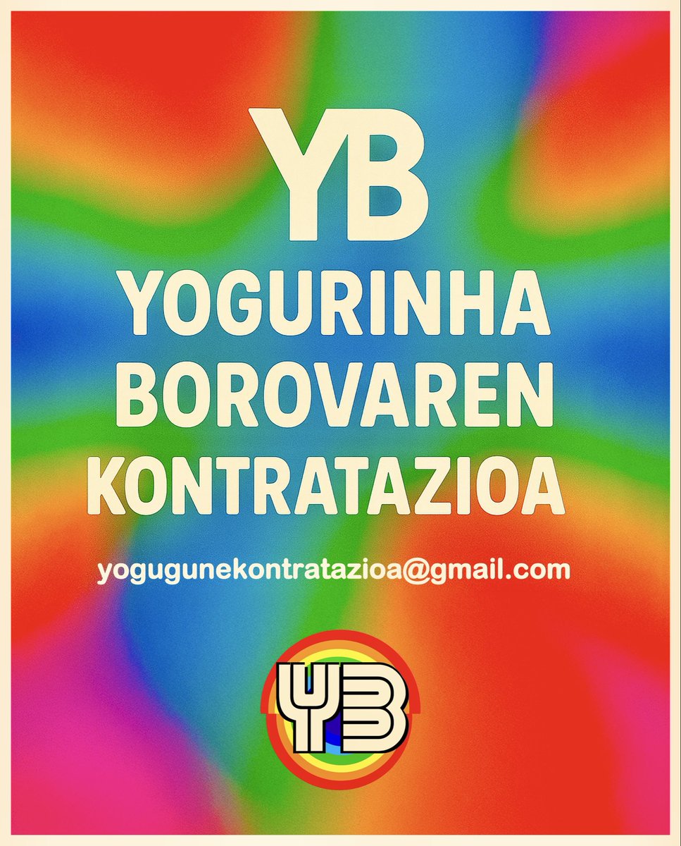 Yogurinha Borovaren Kontratazioa : yogugunekontratazioa@gmail.com / (Eider) 🌈🌈🌈
 #UmeentzakoAbestiak  #YoguGune 
 #amonamolona  #ProiektuArtistikoInklusiboa 
#sentipenakaskatu  #GoraMaitasuna  #GoraAniztasuna  #oporrak  
  #Zaintzarendantza 
  #ausartenkluba 
#dantzatu 
💜🌈💪🏾