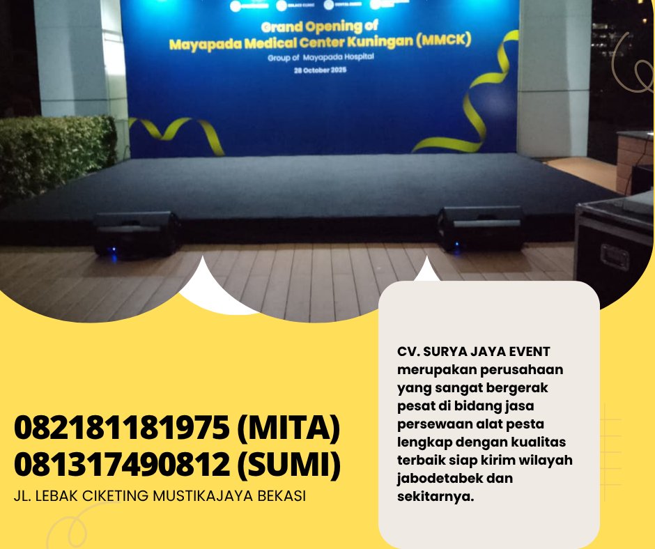 suryajayaevent1's tweet image. Pusat Sewa Sofa Bludru Cream Jakarta

lnformasi ebih lebih lanjut bisa menghubungi nomor dibawah ini via wa atau sms : 082181181975 ( mita) 081317490812 (sumi)

#sewapanggung #panggung