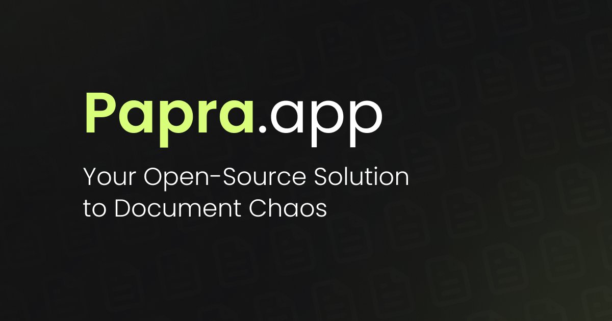 Hello, World!

Papra, your open source and selfhostable document archiving platform is now on X 👋

#foss #opensource #buildinginpublic