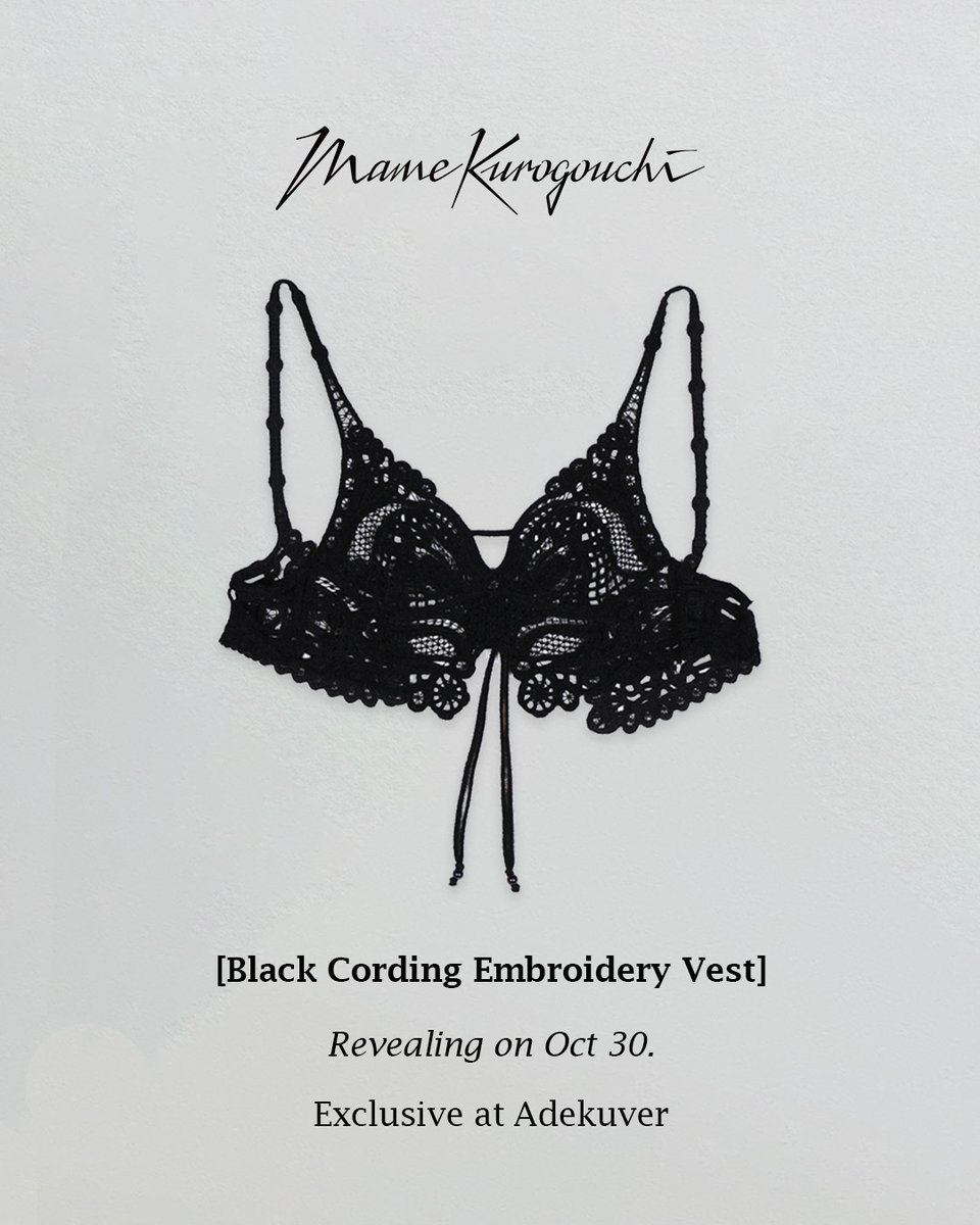【みほ】Mame Cord Embroidery Vest black mame Cording Embroidery Vest black Cord Embroidery