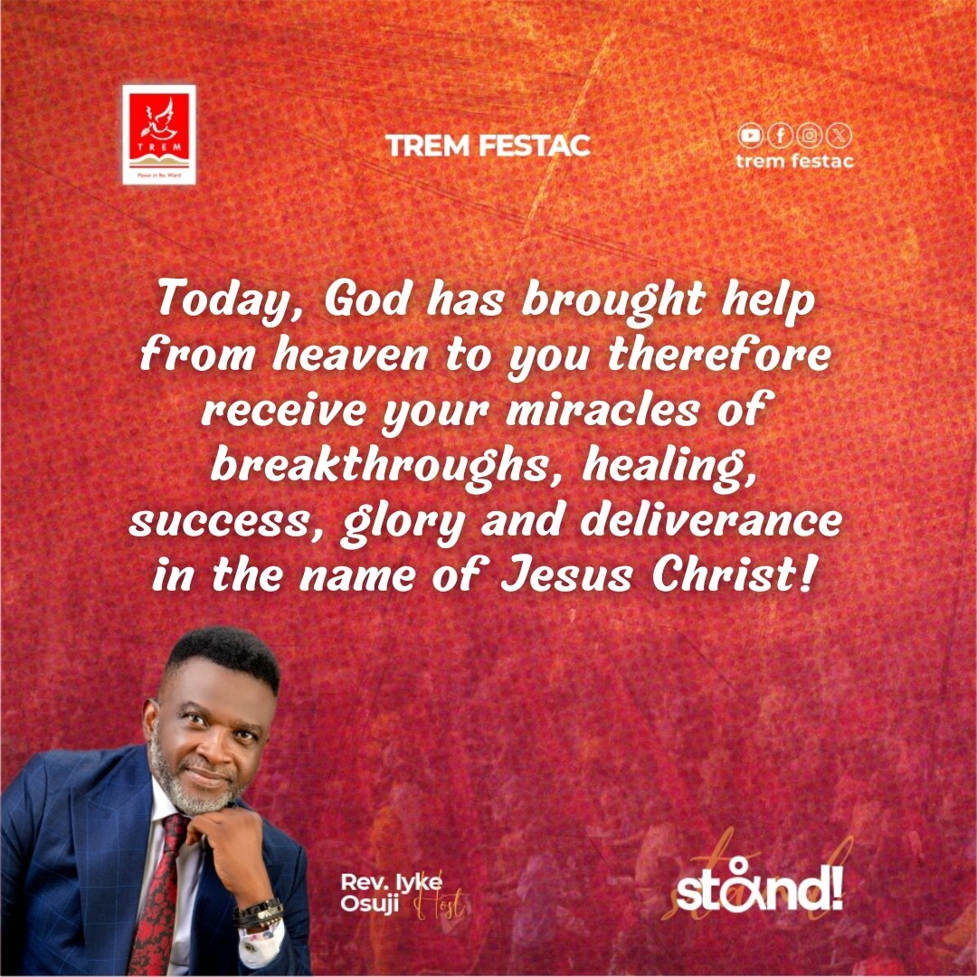 tremfestacypc's tweet photo. I declare you will fear no evil for the Lord is with you, your life is God's business &amp; the fatherhood of God will create wonders, good things and honour in your life in Jesus name.

Rev. Iyke Osuji

#TREM #TREMFESTAC #TouchedByGodThisMorning #Prayer  #Rest #Stand #OctoberFast https://t.co/J9y2siLJlO