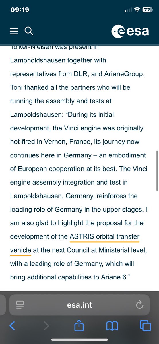 L’Agence Spatiale Européenne annonce hier que le moteur Vinci fabriqué et testé à Vernon sera désormais transféré…à Lampoldhausen…en Allemagne

Nous détruire toujours……