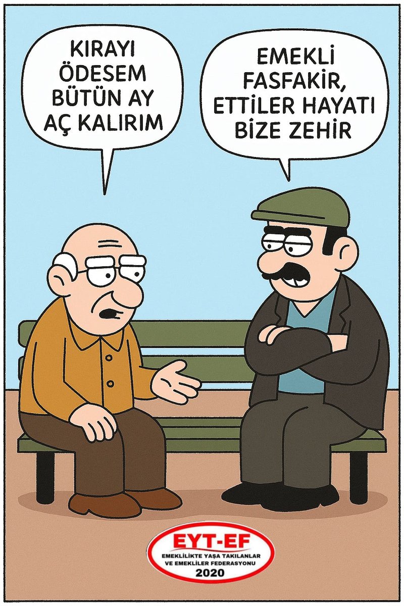 1.1
👇
#EmekliFasFakir

#Emekli yıllarca bu ülkeyi omuzlarında taşıdı.
Bugün o omuzlar görmezden geliniyor.

İnsani yaşam yerine,
Karnını doyuramayan,
fas fakir bir nesil yaratıldı.

Emeklinin onurunu koruyun!
Yaşamını yükseltin !

#5000KısmiPerperişan
<a href="/RTErdogan/">Recep Tayyip Erdoğan</a>
<a href="/isikhanvedat/">Prof. Dr. Vedat Işıkhan</a>