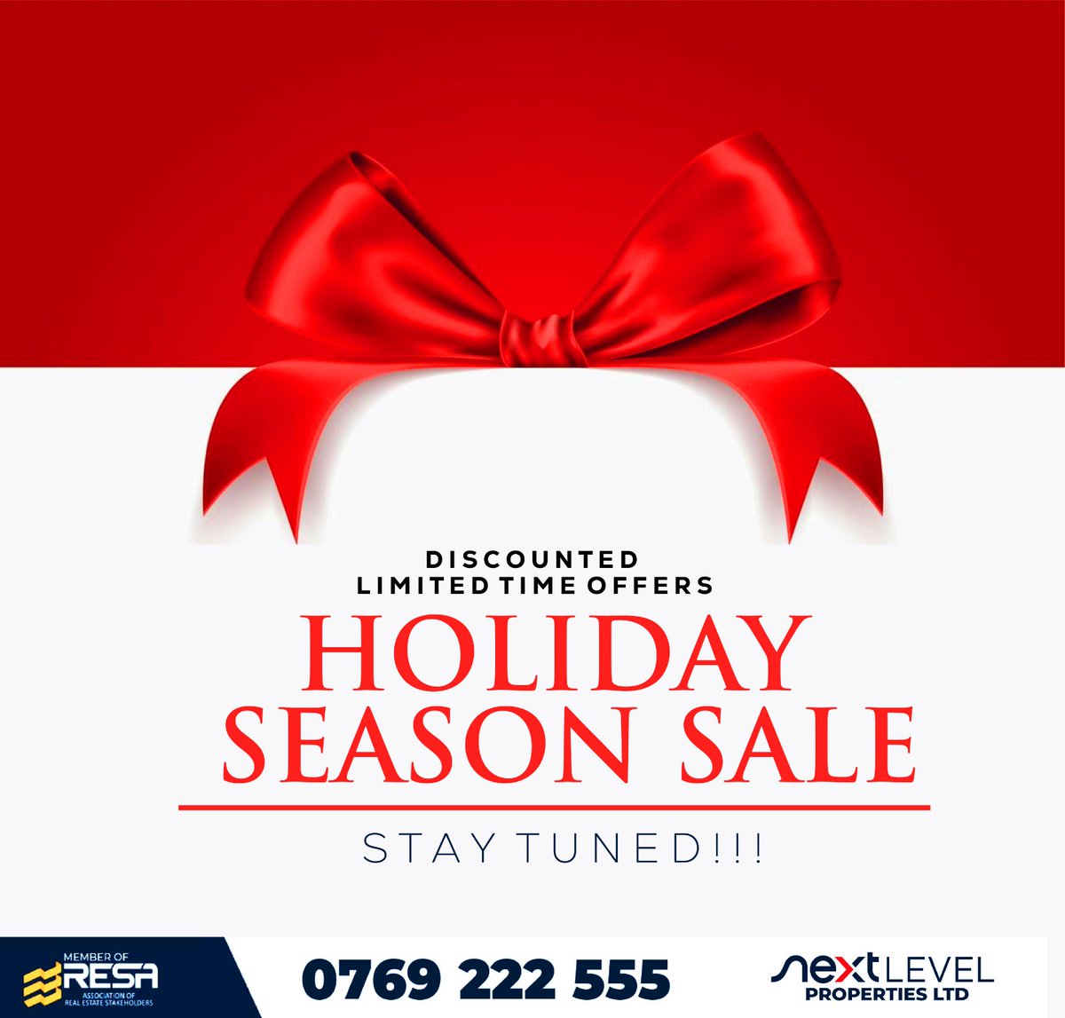NLPKenya2025's tweet image. 🎁 Holiday Season Sale Coming Soon! 🎁

Exclusive land deals, limited discounts, and offers you won’t want to miss.
Once they drop, they’ll go fast — so stay tuned and be ready to grab yours first! ⏳

📞 0769 222 555
🌐 nextlevelproperties.co.ke

#NextLevelProperties #HolidayDeals
