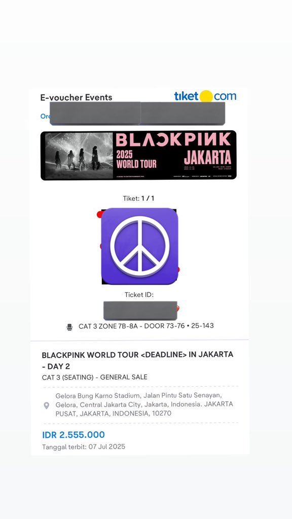 levwsr's tweet photo. WTS - WANT TO SELL 

TIKET KONSER BLACKPINK DAY 2 JAKARTA
tiket pribadi aman trusted dan bisa cod

CAT 3 SEATING ROW 7B-8A 

jual diharga 2,3 (jual rugi) yg penting kejual (boleh nego)

alasan jual krn ga dapet izin cuti dari bos
#wts #zonauang #wtb #DEADLINE_IN_JAKARTA #BLAKPINK https://t.co/5sRW7ig6YH