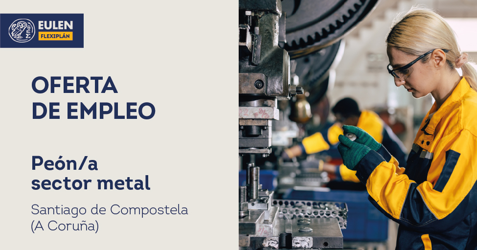 #OfertasEULENFlexiplán 📣 Estamos buscando varios PEONES/AS del sector del #metal para empresas ubicadas en la comarca de #SantiagoDeCompostela (#ACoruña).👇🏽
¡Inscríbete!  acortar.link/kJXsRz