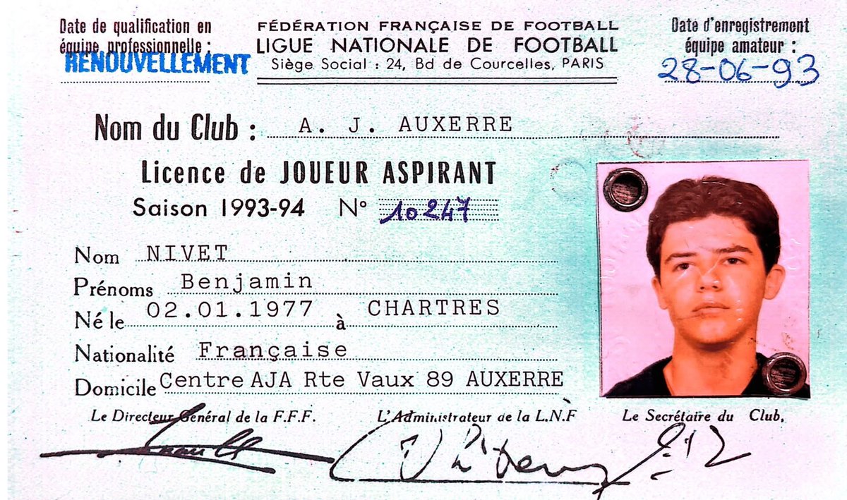 AJA's tweet photo. 5️⃣9️⃣ : Benjamin Nivet

#TeamAJA #AJA120ans https://t.co/gUx9aaM8Ld