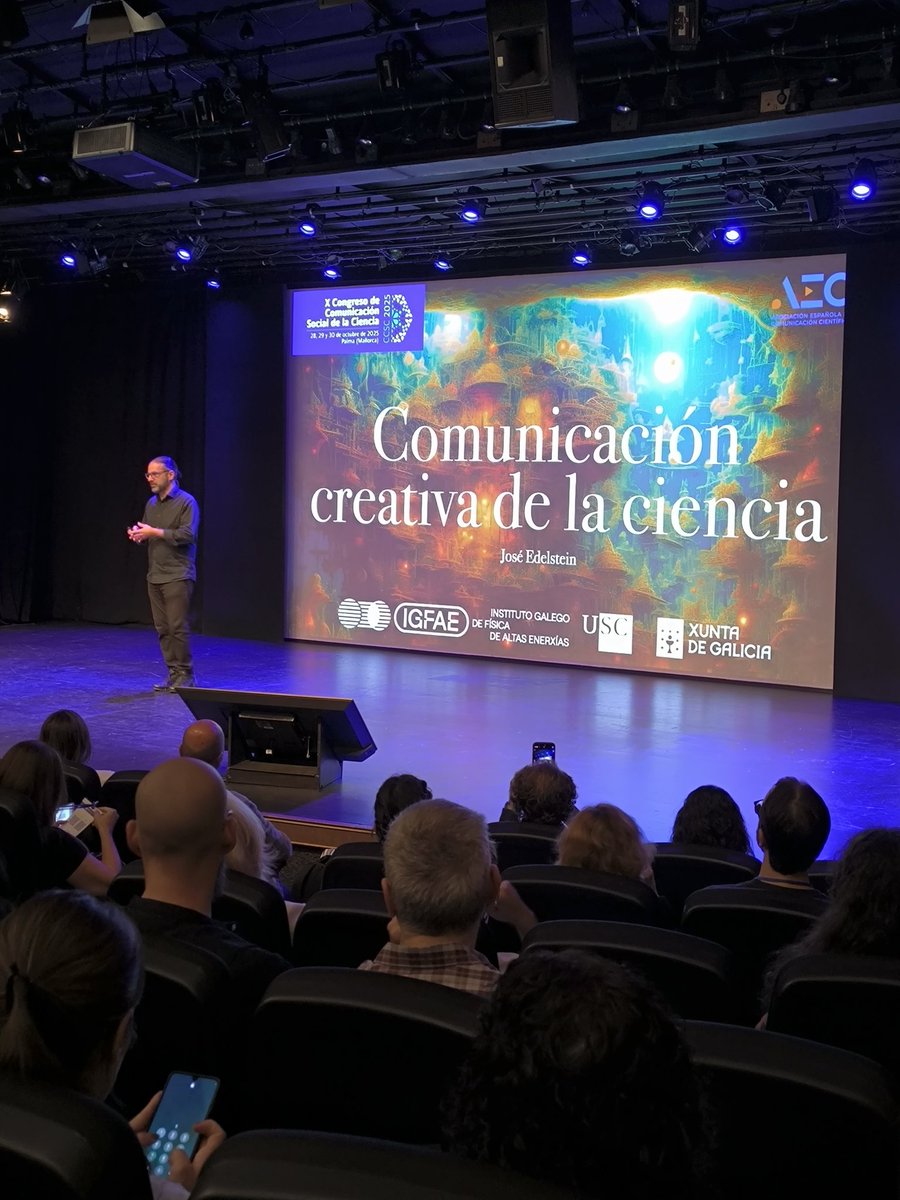 raultoran's tweet image. Hoy estoy en el #CCSC2025 en Palma de Mallorca organizado por @aecomcientifica! Presentaré el proyecto #PULSEARTproject! Conferència inaugural del Dr. @joseedelstein del @IGFAE_HEP!