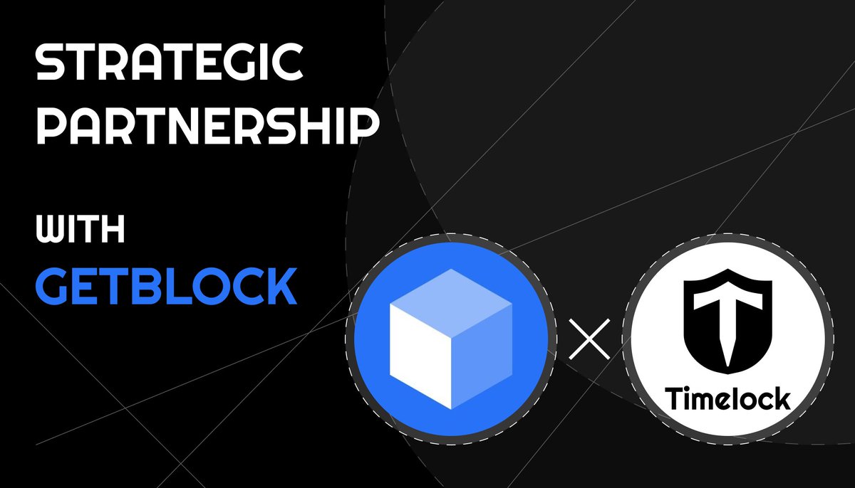 TimelockApp's tweet image. Timelock is excited to announce a strategic partnership with @getblockio to upgrade our core infrastructure.🤝

By integrating GetBlock’s dedicated RPC services, Timelock now offers faster, more reliable indexing and real-time monitoring of on-chain actions. This ensures every…