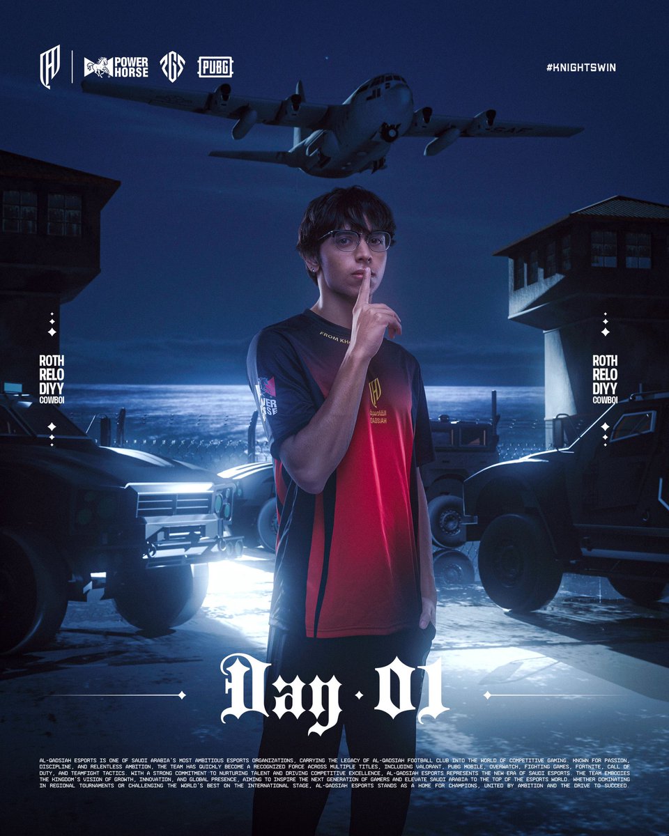 Our PGS 10 journey starts today⚡🔥

⏰ 1:00 PM KSA
🔗twitch.tv/pubg_battlegro…

#KnightsWin - #القادسية