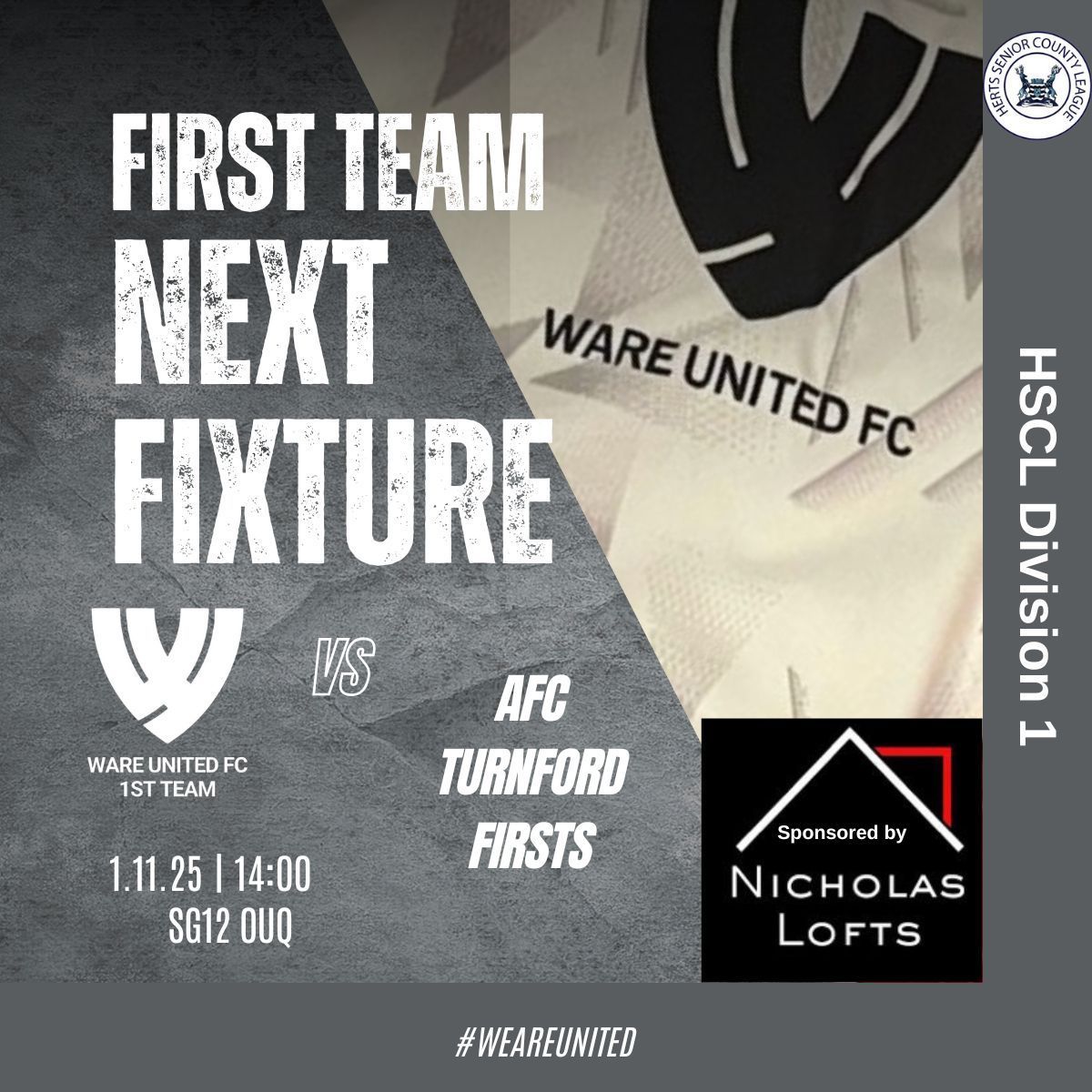 The Firsts host AFC Turnford in the league this week

Head over to Wodson Park to show your support 👏 

#WeAreUnited #WareUnited #Firsts