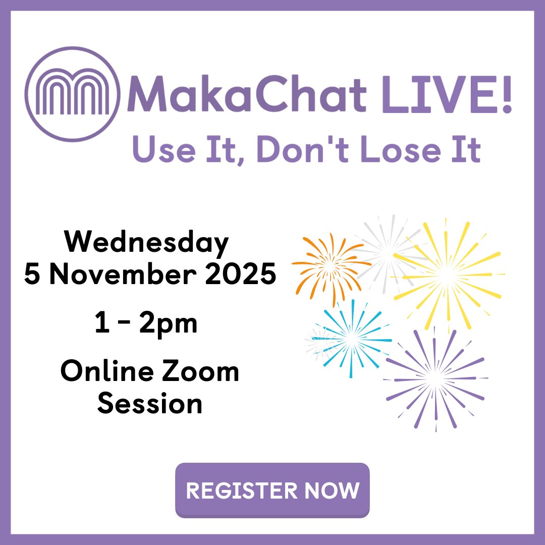🎉There is still time for Makaton Members to join our next MakaChat LIVE! 🎉
From Bonfire Night sparkle to cosy winter fun, practice seasonal vocabulary &amp; connect with our friendly community.
Register 👉 bit.ly/42zrcvw
#MakaChatLive #WeTalkMakaton #UseItDontLoseIt