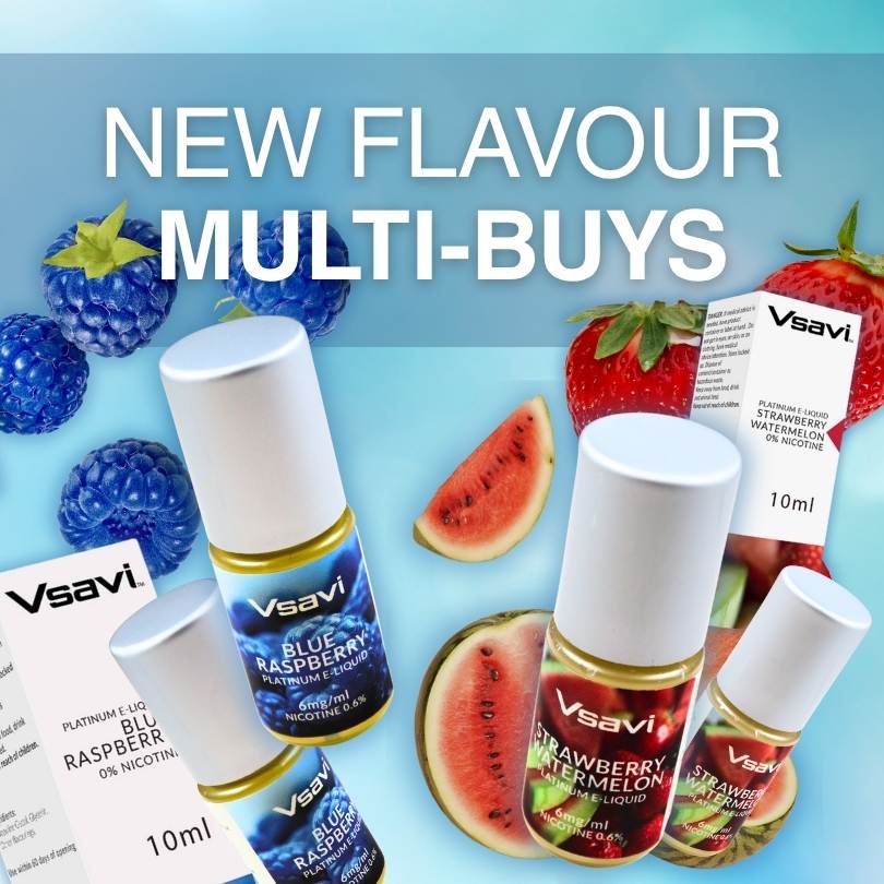 vsavi_vaping's tweet image. Tasty Flavours, Tasty Multi-Buy Savings!

These great new flavours are now available as #multibuys. Get #blueraspberry or #strawberrywatermelon in 30ml and 50ml. 

30ml Platinum Packs - ow.ly/tKXi50Xb1xP
50ml Platinum Packs - ow.ly/Qo3Y50Xb1xQ

#eliquid #vapers #vsavi