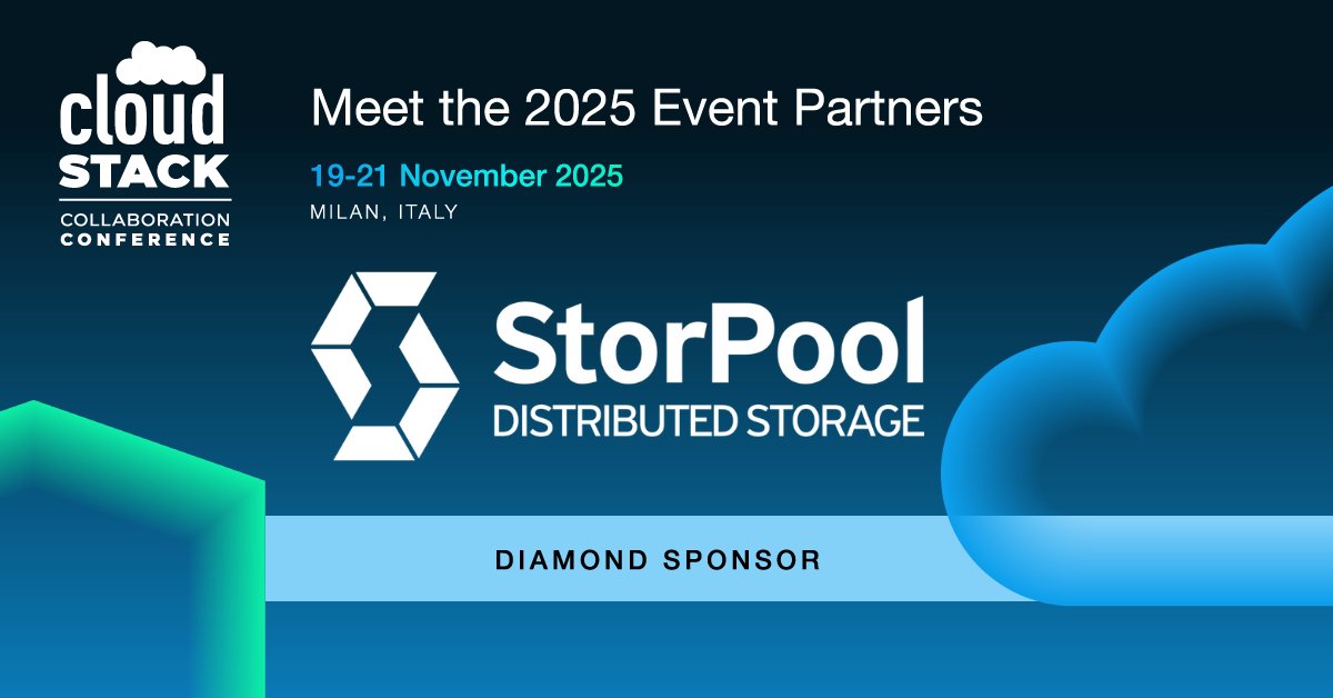 storpool's tweet image. StorPool is proud to be a Diamond Sponsor at #CSCollab2025! Join our experts for deep-dive sessions on hyperscaler performance, reliability & efficiency in open-source clouds. 
More details: hubs.ly/Q03P_t980
#CloudStack #OpenSource #IaaS #StorPool #CloudInfrastructure