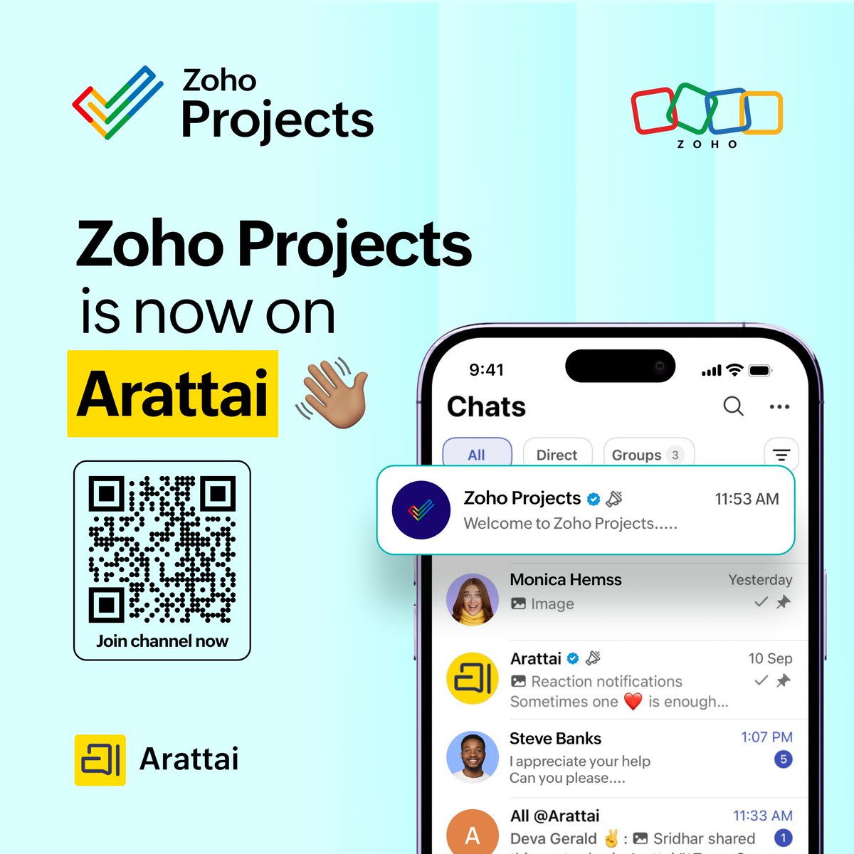 ZohoProjects's tweet image. 🚨 New handle alert! 🚨
Zoho Projects has landed on Arattai—and you’re invited!
Unfiltered tips, speedy updates, and a little project banter await. Tap in to join the conversation and make teamwork a breeze:
👉 zurl.co/878OP #ProjectManagement #MadeInIndia&quot;