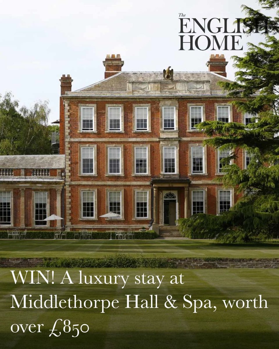 We’re offering you the chance to win a stay for two at Middlethorpe Hall &amp; Spa in York, with breakfast each morning, a three-course dinner one evening and Champagne afternoon tea one afternoon. Read more⬇️ 
theenglishhome.co.uk/buyers-guide/o…