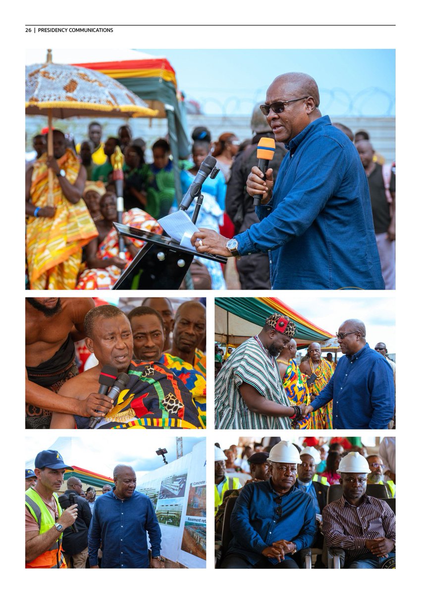 President John Dramani Mahama inspects two major hospitals in the western region.
#ResettingGhana 
#MahamaThePresident
<a href="/Bridget_Otoo/">Bee 🐝</a>