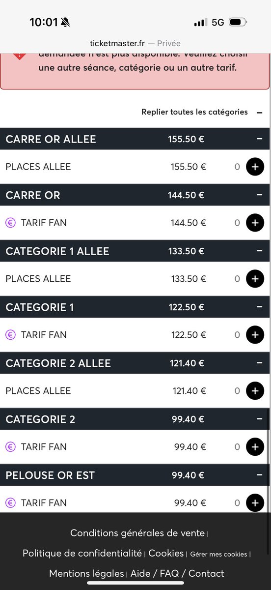 JulesLemanchec2's tweet image. Voici les prix
Pour le concert de aya nakamura au stade de France