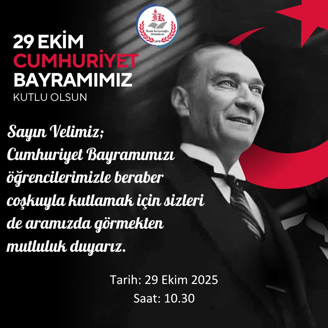 29 Ekim Cumhuriyet bayramımız kutlu olsun.
#29Ekim. #Cumhuriyet #Bayramı
#YarınCumhuriyetİlanEdilecek
#GaziMustafaKemâlATATÜRK
