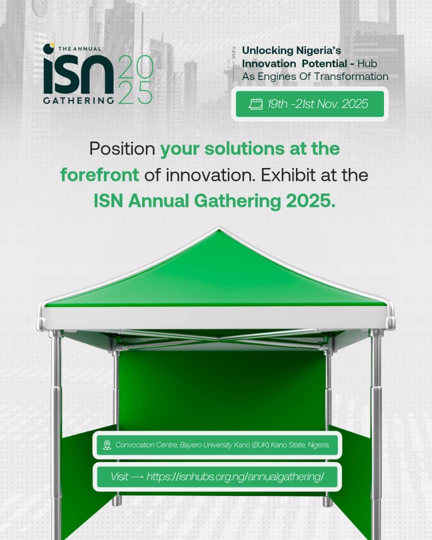 Engr_hauwerh's tweet image. The biggest tech and innovation gathering in Nigeria is coming to Kano!
This November, the @isnhubs Annual Gathering will unite founders, hubs, investors, policymakers, ecosystem leaders and innovators in one powerful space,1 ecosystem, 1 vision.