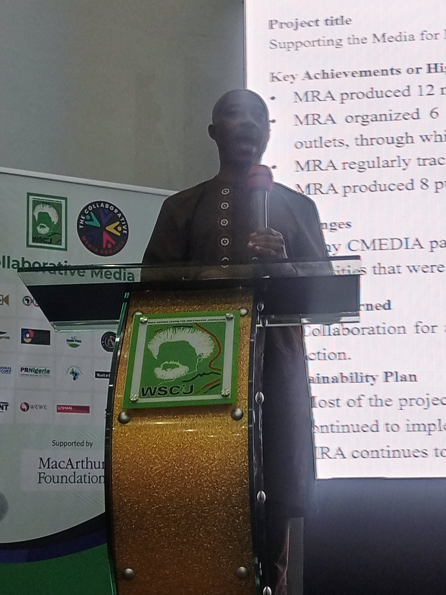"Three years in two minutes." Presenting MRA's experience at the <a href="/WSoyinkaCentre/">Wole Soyinka Centre</a> convening on "CMEDIA lessons on local journalism and collaboration for accountability: Driving accountability with local voices, grassroots reporting, and collective action."
#CMEDIA #LocalJournalism