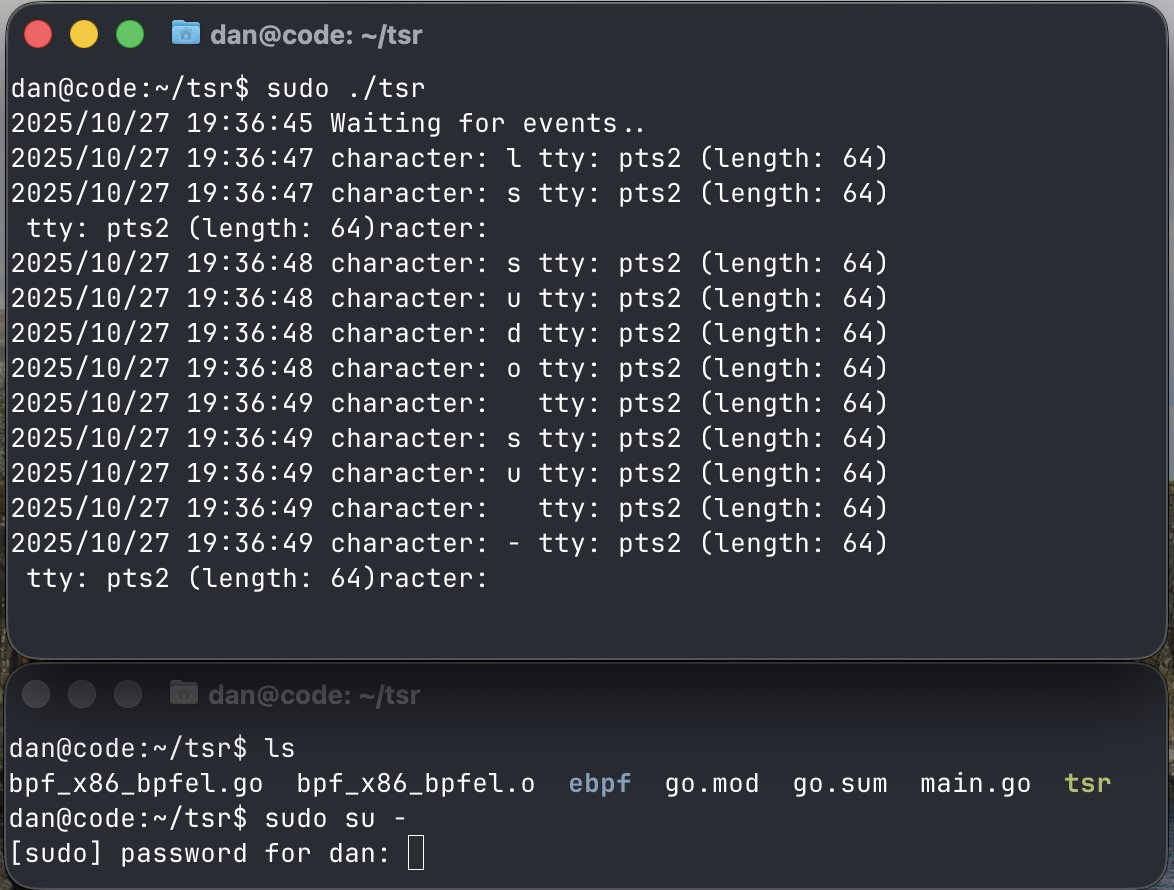 thebsdbox's tweet image. Capturing input from other sessions through eBPF 🐝, though my initial idea is enabling hot-keys for various use-cases 😀
