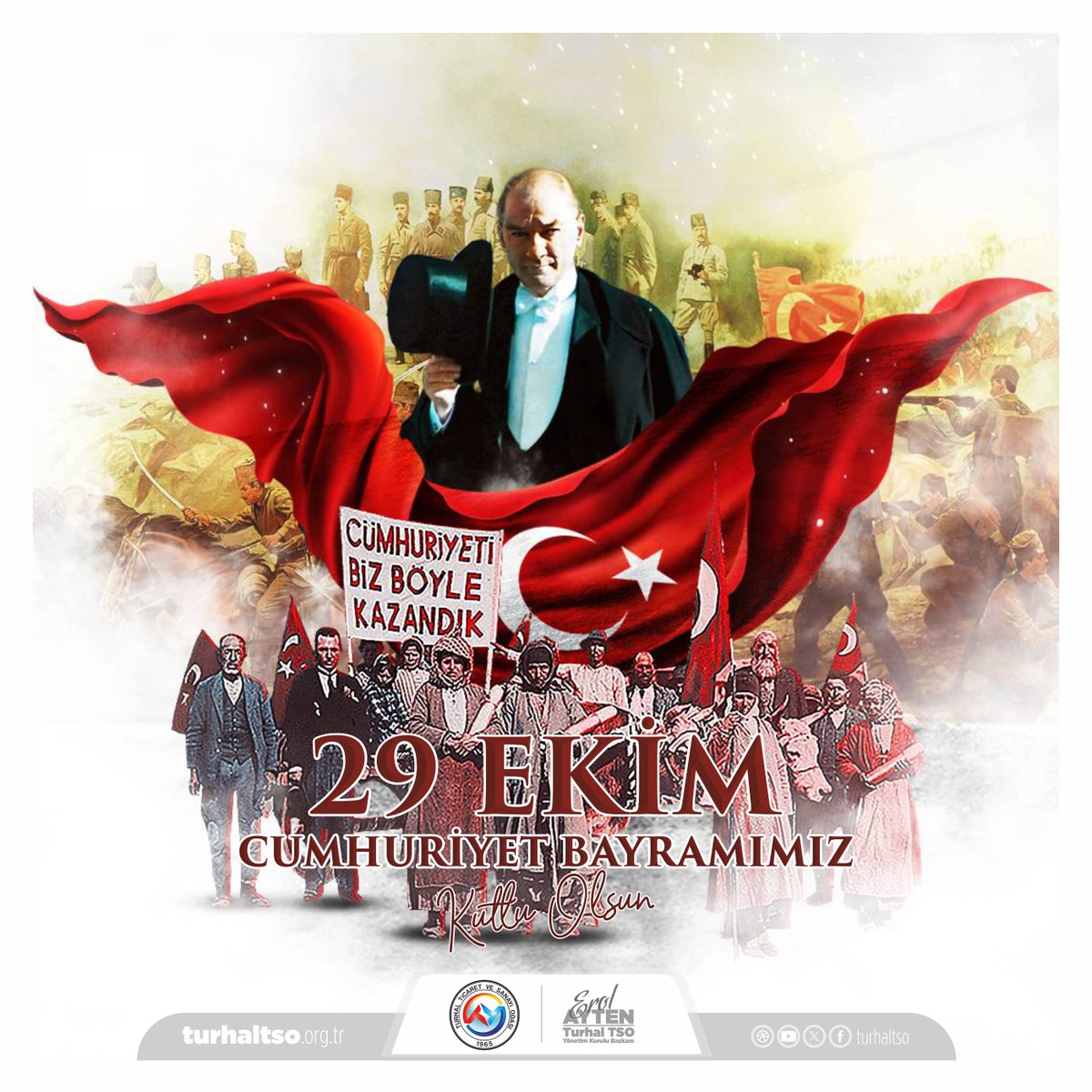 Bağımsızlığımızın Simgesi Cumhuriyetimiz  102 Yaşında!
Kutlu Olsun!🇹🇷
Bize bu cennet vatanı armağan eden başta Gazi Mustafa Kemal Atatürk ve silah arkadaşları olmak üzere, tüm şehitlerimizi ve gazilerimizi minnetle anıyorum.