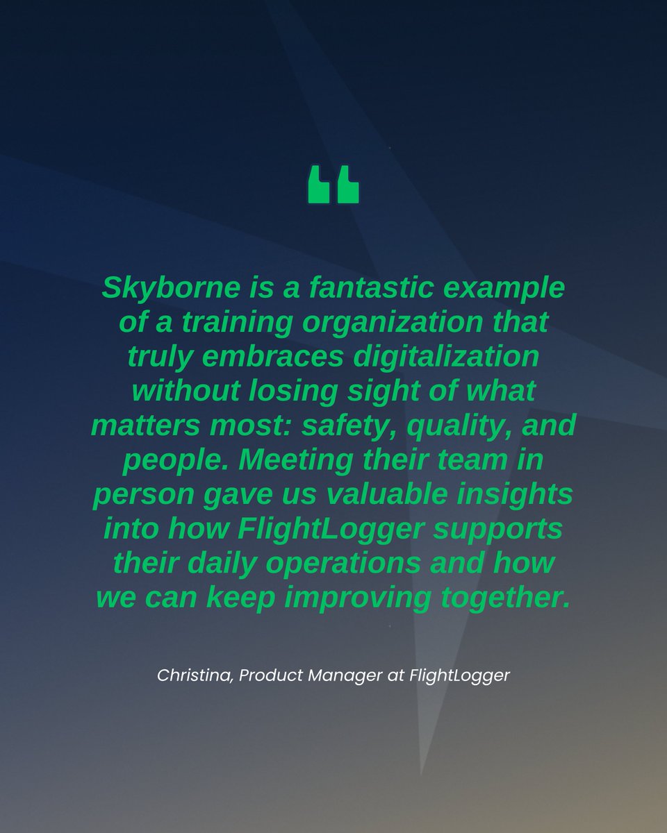 FlightLogger1's tweet image. 🤝 On the Ground with #Skyborne: Strengthening partnership through collaboration!

From the booking screens at dispatch to classrooms and flight operations, FlightLogger is now part of Skyborne’s daily rhythm.

📖 Read the full story: eu1.hubs.ly/H0p05kN0

#FlightLogger