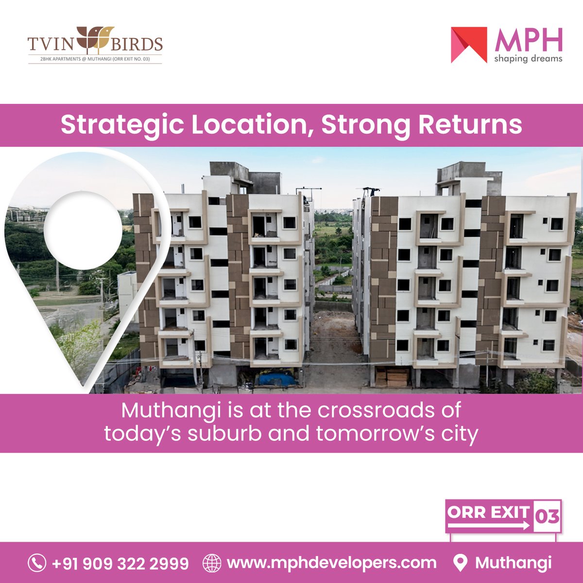 developers_mph's tweet image. Tvin Birds, Muthangi — smart 2BHKs near ORR Exit 03.
Great connectivity, peaceful living, and strong returns.
Choose MPH Developers.

Call: +91 909 322 2999 
Visit: mphdevelopers.com 

#MPHHomes #TvinBirds #MuthangiApartments #RealEstateHyderabad #PropertyInvestment