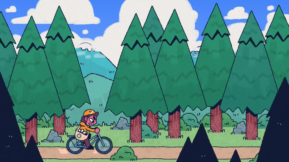 Figuring out the style for our next game 🚴

#gamedev #indiegame #cozygame?