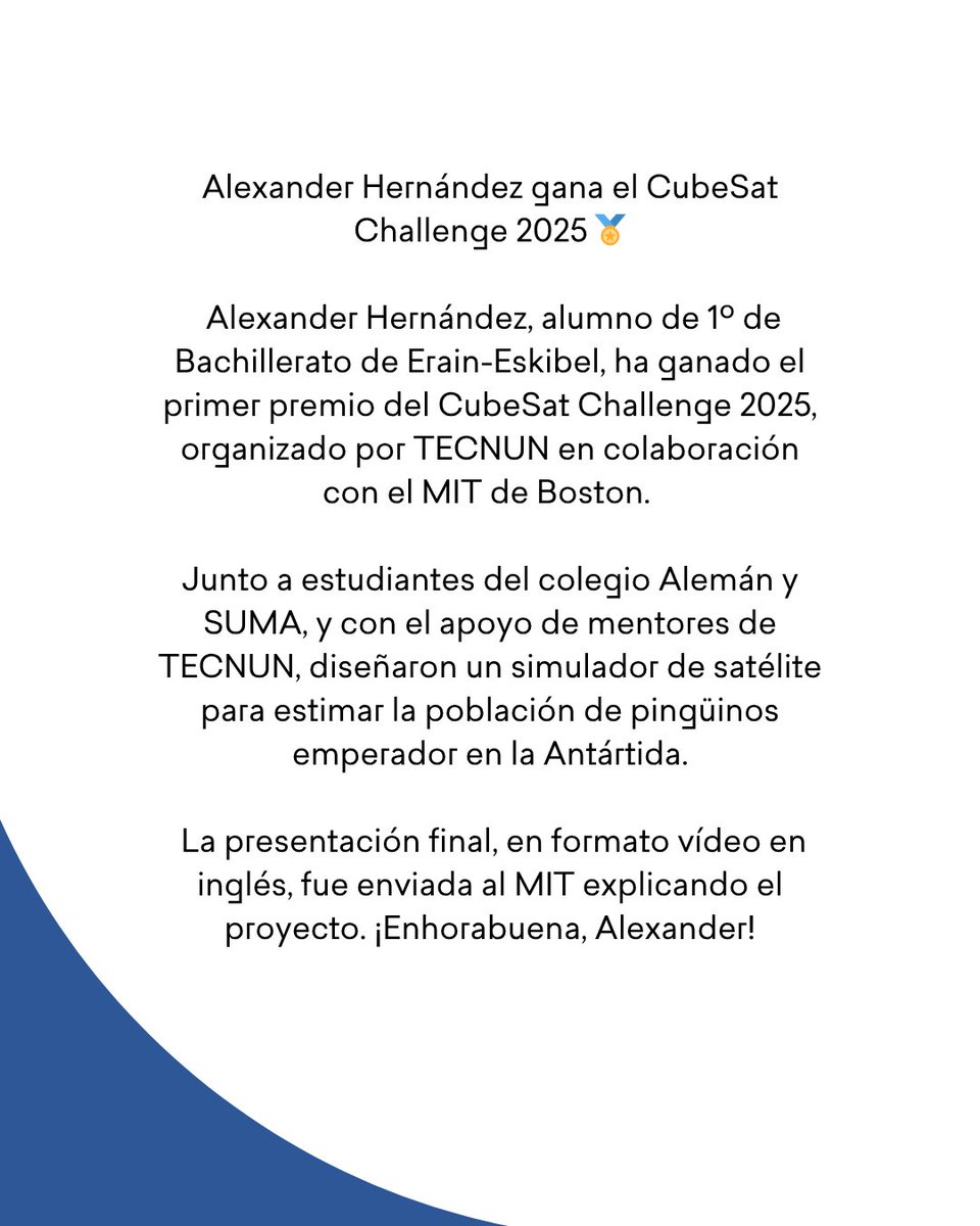 Alexander Hernández gana el CubeSat Challenge 2025 🏅