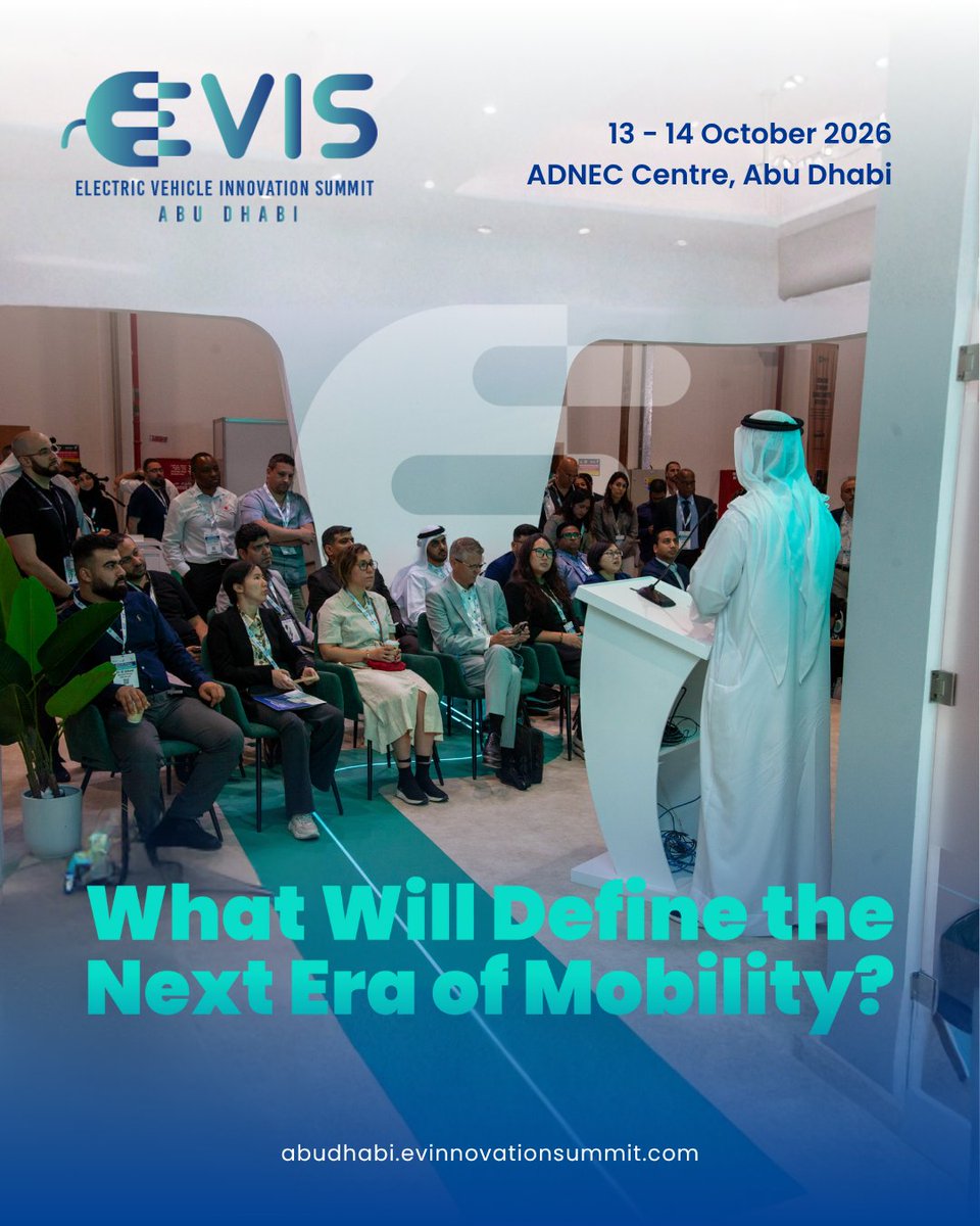 At EVIS Abu Dhabi 2026, leaders from across the ecosystem are shaping answers to this question.

What do you believe will define the next era of transport?
Share your perspective your insight matters.

Inquire for EVIS Abu Dhabi 2026: bit.ly/45PpFDX