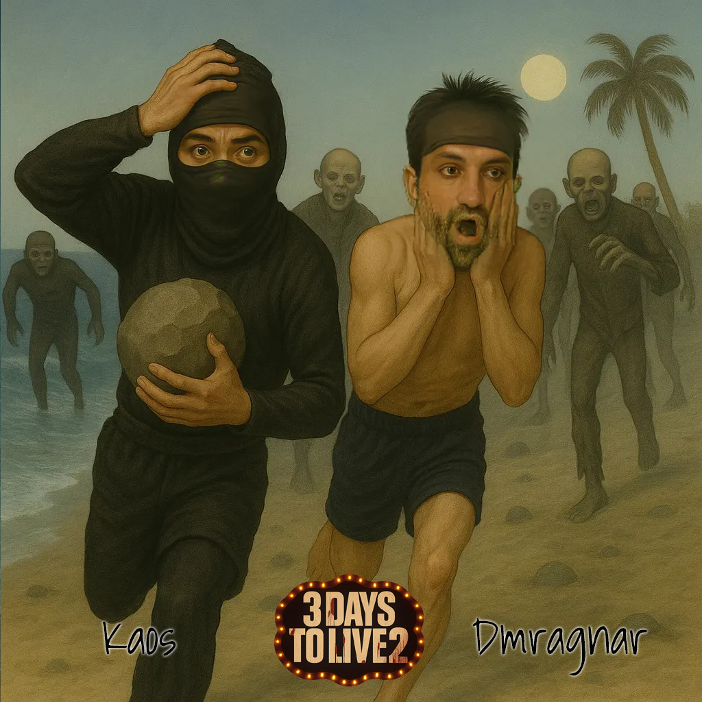 💀 Bienvenidos a 3 Days to Live 2 💀

🔥<a href="/KaosMcs/">kaos_mcs</a> &amp; <a href="/DMRagnar4/">DMRagnar</a>🔥

La cuenta atrás ha comenzado.⏳

No siempre se gana. De hecho, ustedes nunca.

<a href="/RustyMaxEU/">RustyMax</a> #3DaysToLive2 #playrust