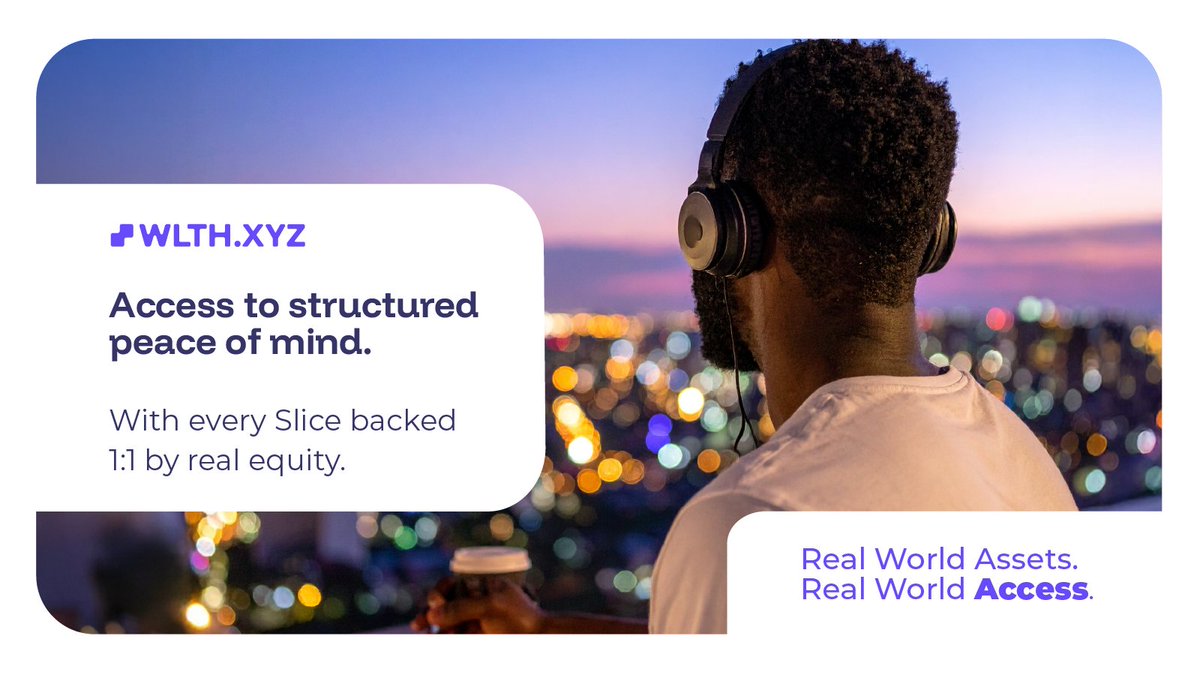 wlthxyz's tweet image. Access should feel secure. 🛡️
Every Slice on WLTH is backed 1:1 by real equity, held by WLTH Corporation, a dedicated entity created solely to safeguard investor assets.
Even if the operating company ever shut down, your rights to the underlying equity remain intact.
That’s…