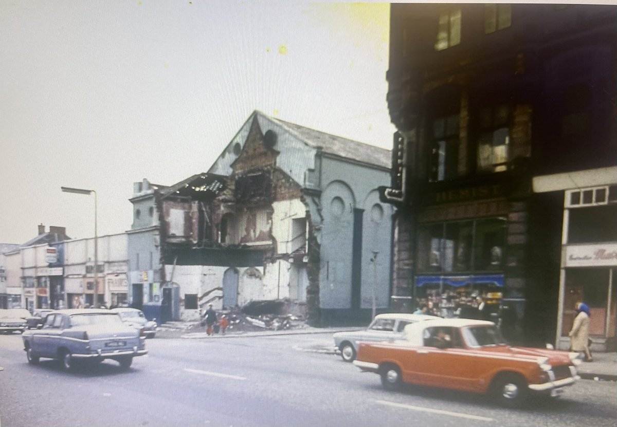 Remains of the Balmoral furniture shop after a bomb in December 1971.