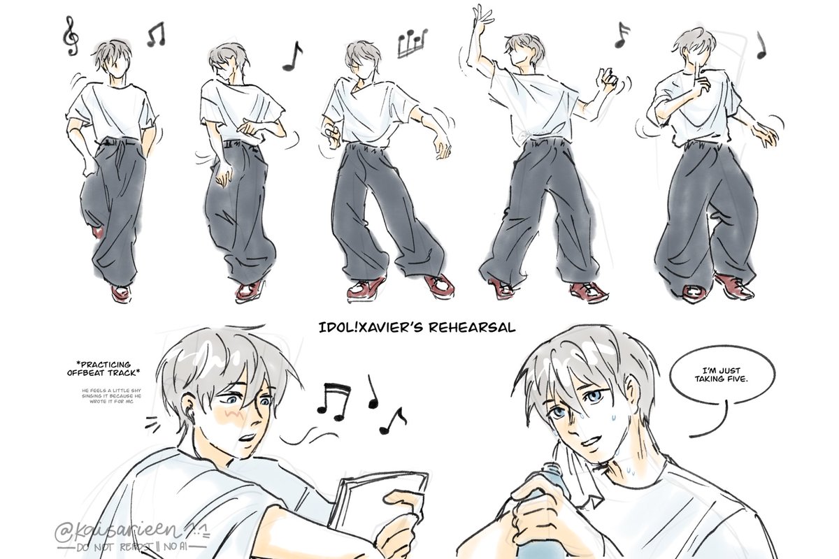 kaisarieen's tweet image. he’s rehearsing everything to make sure it’s perfect for you.

#LoveandDeepspace #恋与深空 #恋と深空 #Xavier #沈星回 #セイヤ