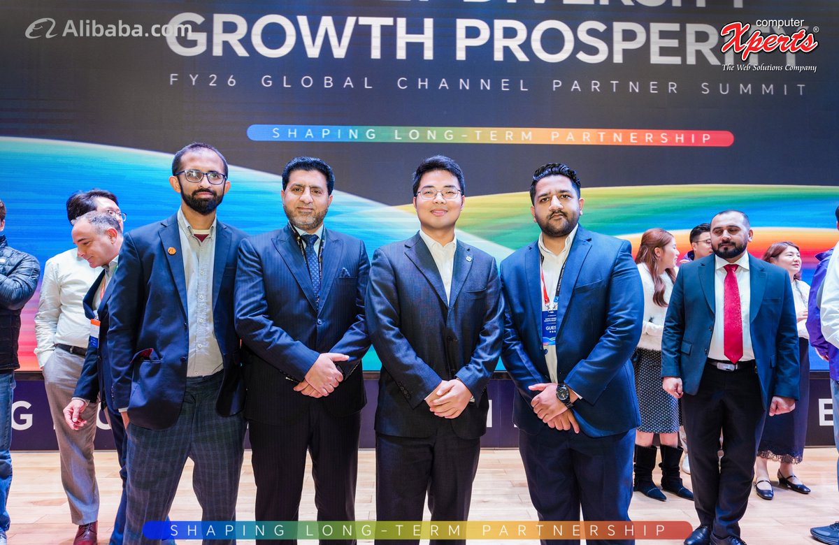 alibabaxperts's tweet image. We’re proud to share that Computer Xperts, the Authorized Channel Partner of Alibaba in Pakistan, participated in the FY26 Global Channel Partner Summit held on Monday, 27th October 2025, at Alibaba Head Office, Hangzhou – China. 🏢🇨🇳