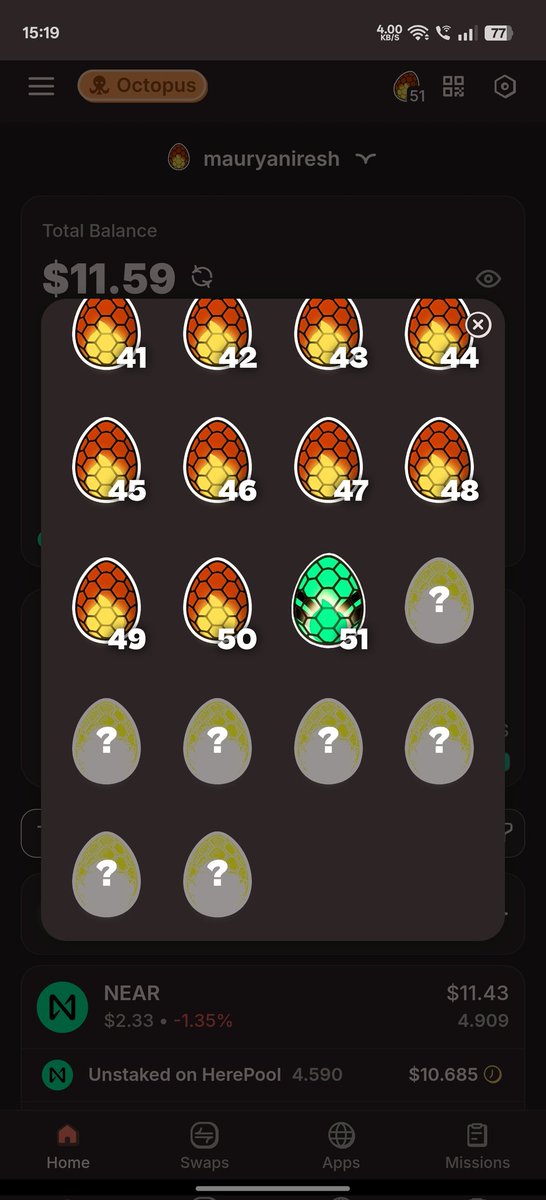 NMaurya72246's tweet image. I found 51 number egg #hotprotocol
#egg #egghunt #wallet #easteregg