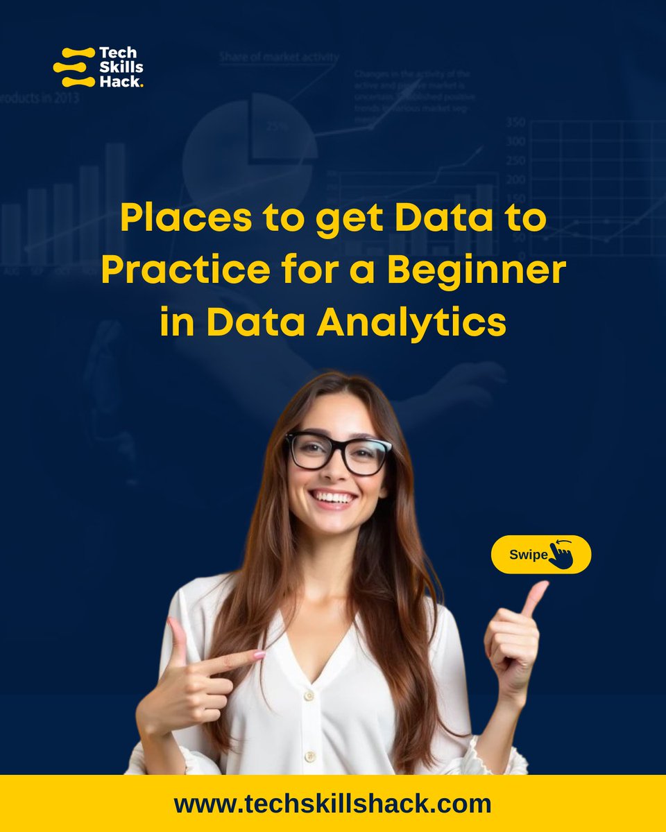 techskillshack's tweet image. Are you worried about places to find real, beginner-friendly datasets to sharpen your skills, build stunning projects, and stand out to employers?

Slide to see 👉

#DataAnalytics #DataScience #LearnData #BeginnersGuide #DataProjects #AnalyticsJourney #Upskill #DataInsights