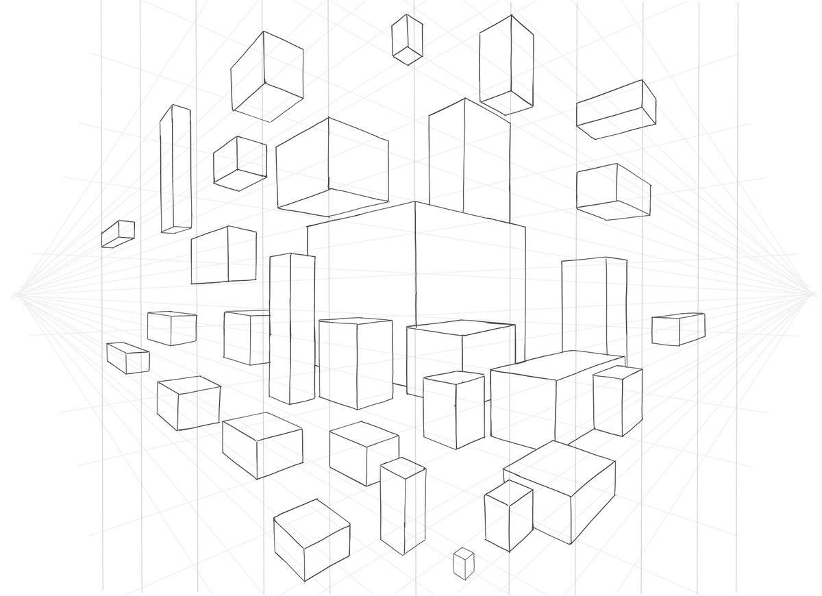 Learn to draw 02 Box in 2 point perspective