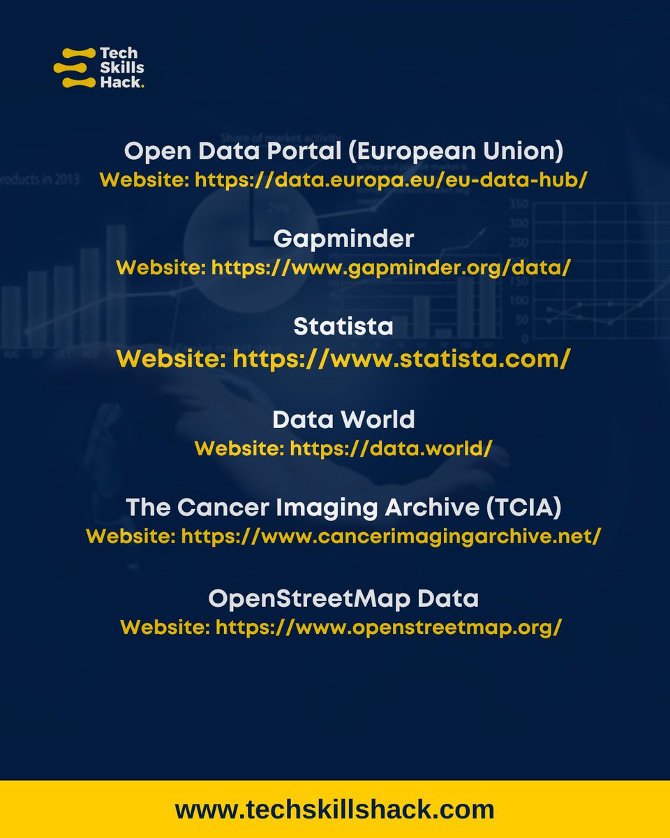 techskillshack's tweet image. Are you worried about places to find real, beginner-friendly datasets to sharpen your skills, build stunning projects, and stand out to employers?

Slide to see 👉

#DataAnalytics #DataScience #LearnData #BeginnersGuide #DataProjects #AnalyticsJourney #Upskill #DataInsights