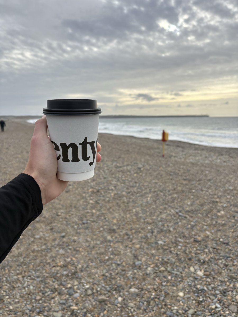 Coffee and steps on the beach 
A great morning ..