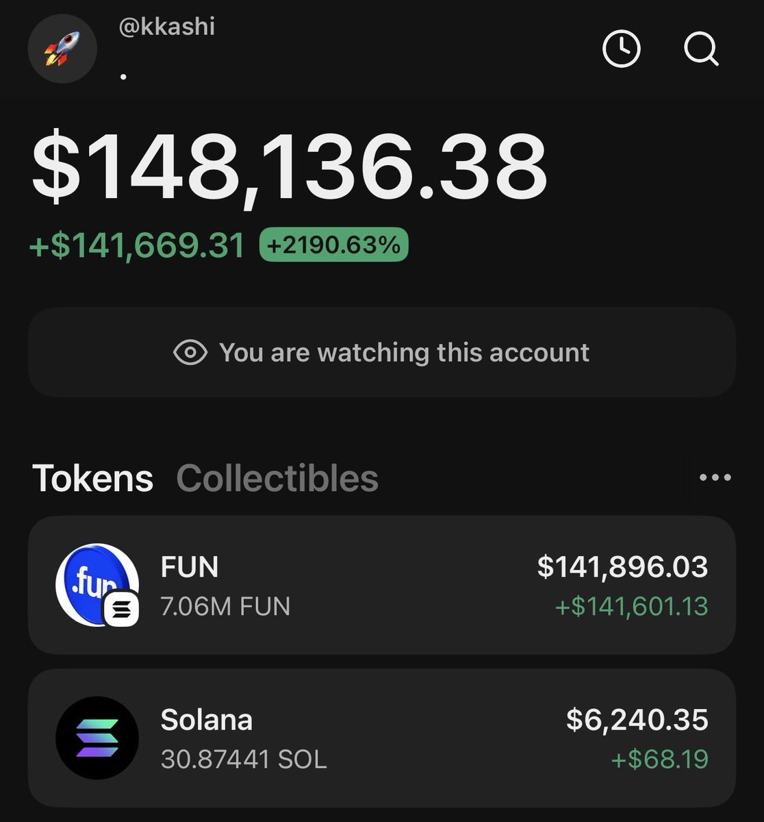 kkashi_yt's tweet image. 10 hours ago someone made a new wallet and bought $569 $Fun.
Now $171,000 in profit which sold $31,700 so far.