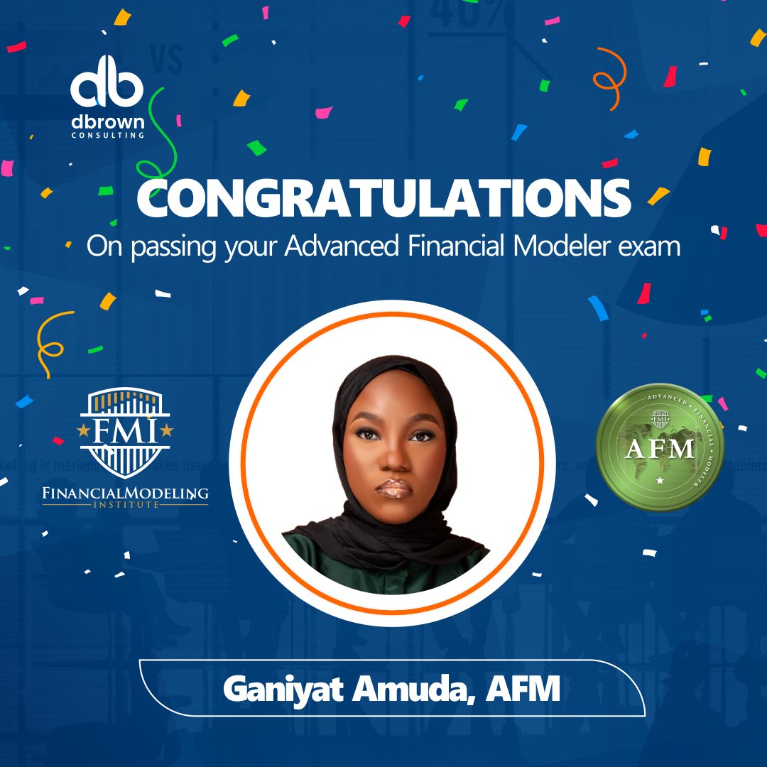 Spotlighting professionals from the 𝗙𝗶𝗻𝗮𝗻𝗰𝗶𝗮𝗹 𝗠𝗼𝗱𝗲𝗹𝗶𝗻𝗴 𝗔𝗰𝗮𝗱𝗲𝗺𝘆 (𝗙𝗠𝗔) Scholarship Program who have officially earned their 𝗔𝗱𝘃𝗮𝗻𝗰𝗲𝗱 𝗙𝗶𝗻𝗮𝗻𝗰𝗶𝗮𝗹 𝗠𝗼𝗱𝗲𝗹𝗲𝗿 (𝗔𝗙𝗠) accreditation from the Financial Modeling Institute (FMI), Canada! 🎉🎉