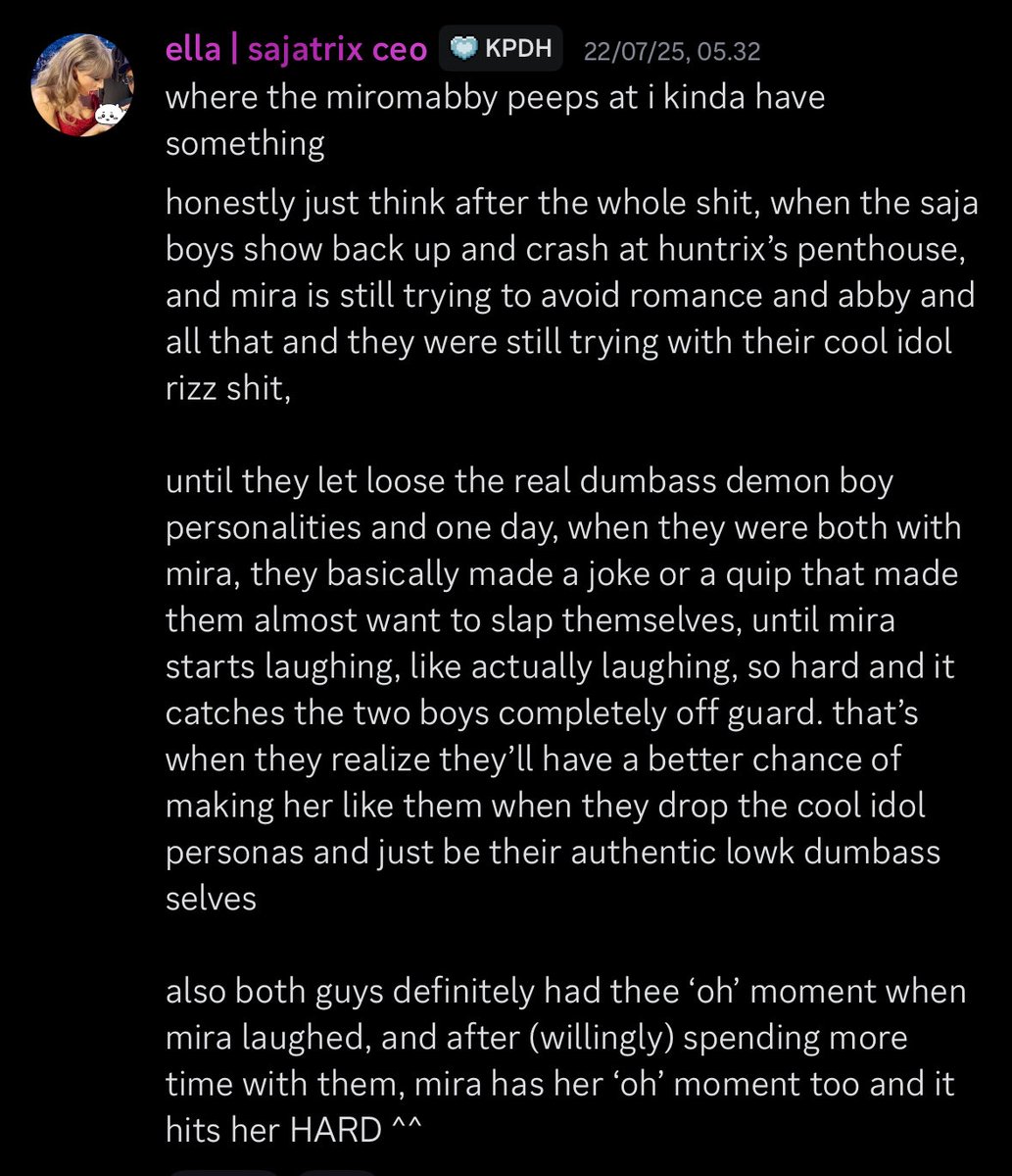 this one never saw the light of day outside of discord so i’m passing it on here 
i NEED an oh moment for them so bad