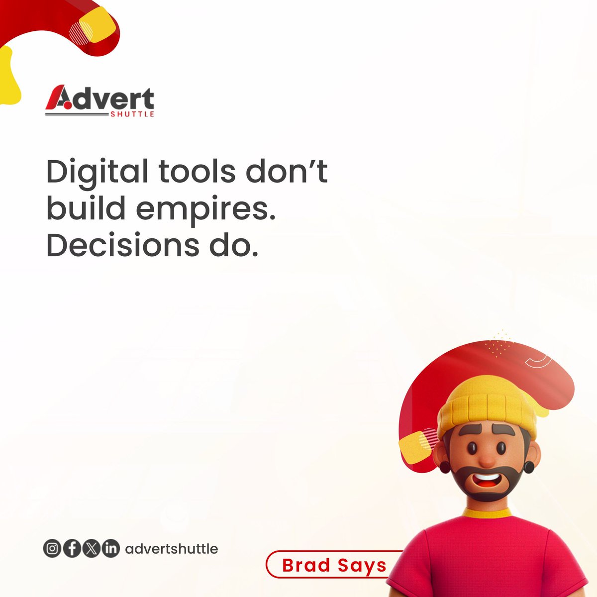 AdvertShuttle's tweet image. Happy New Week! Digital tools don’t build empires. Decisions do.👍

Use tech with intent, and grow with purpose.

#DigitalStrategies #AdvertShuttle #Digitaltoolkit