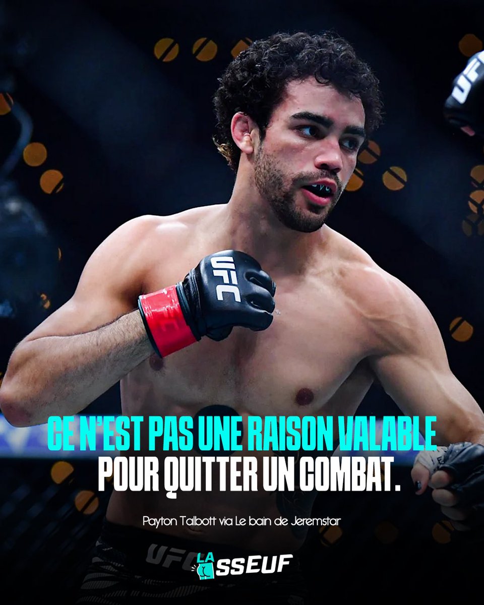 Lasseuf_'s tweet image. Payton Talbott n’est pas tendre avec Tom Aspinall 😬

🗣️ " Il abandonne pour un doigt dans l’œil ? Pour moi ce n’est pas une raison valable pour quitter un combat.

La veille de mon fight contre Ghemmouri, je me suis fait fisté et ça ne m’a pas empêché de combattre et de gagner "