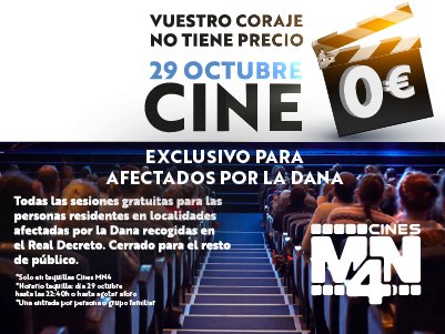 🎬 El 29 de octubre, Cines MN4 abre sus puertas con una jornada de cine gratuito para las personas afectadas por la DANA 💜
🎟️ Entradas en taquilla (13:30–22:40h)
🪪 DNI o certificado de empadronamiento
📍 Alfafar

pequeheroes.com/actualidad/cin…